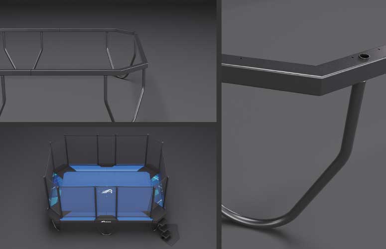 Akrobat-XcityX Trampoline-Unmatched strength with the heavy-duty frame