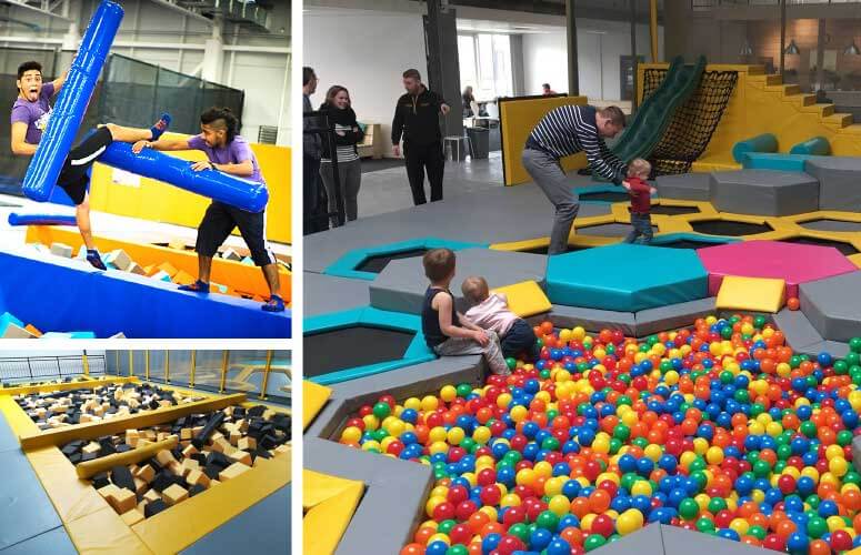 Customized foam cubes.