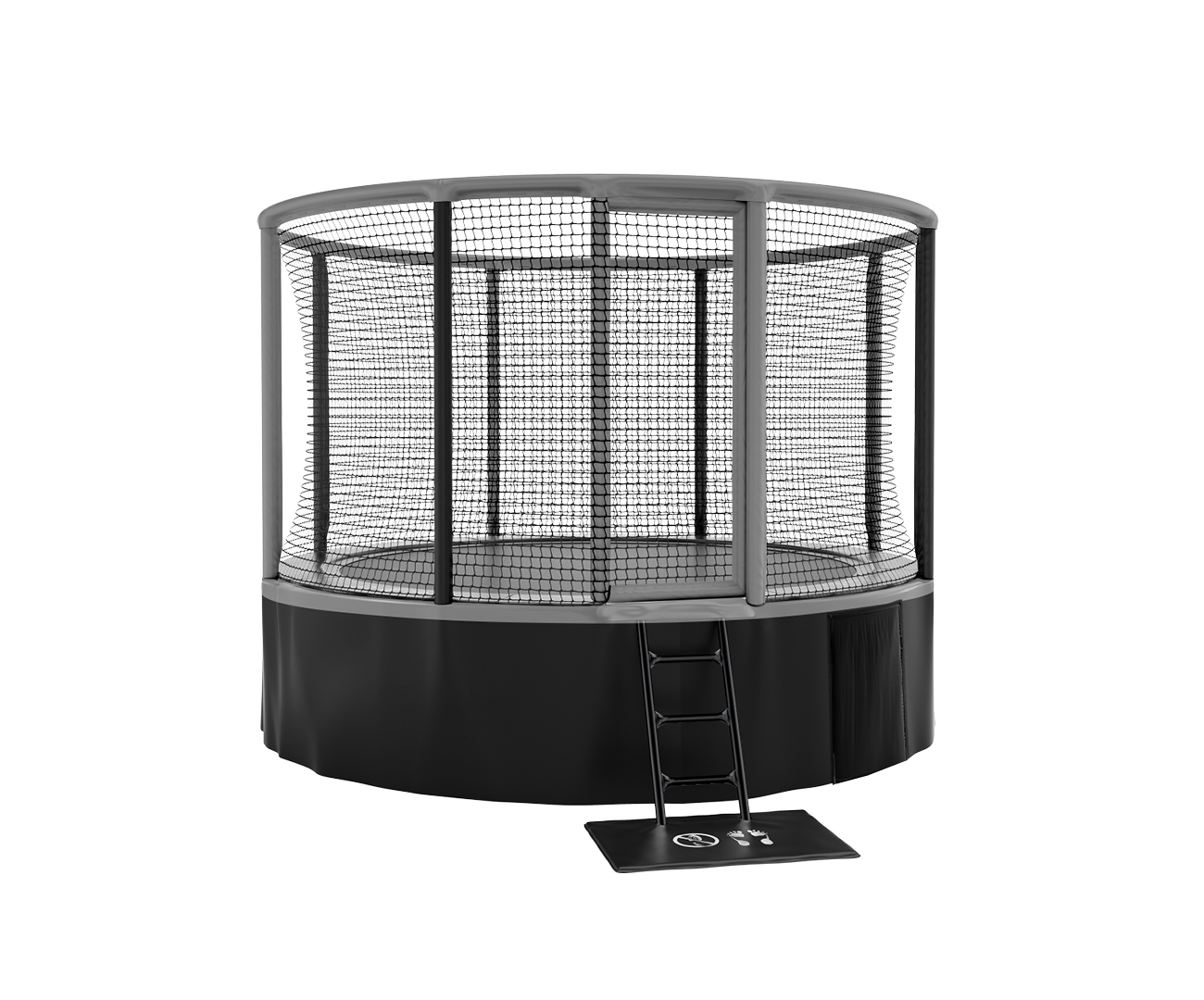 Akrobat Gallus Grey-black enclosure /Black safety pad/ Grey jumping mat